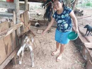 Nora with her new acquisition