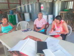 Nancy with members of her community