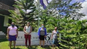 Ramona outside Self-Help's training center.