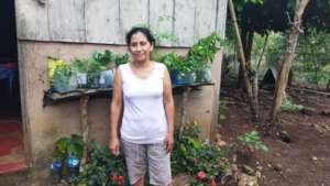 Yessenia and her garden.