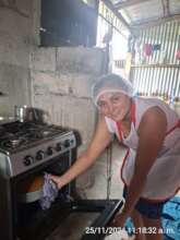 Martha learned how to bake in a gas stove
