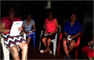 Lorenza with women from her micro-credit group