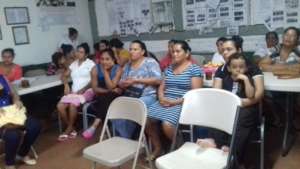 the beneficiaries with their daughters learning