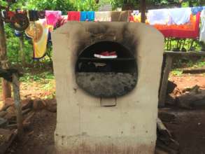 Jering's oven used as a dryer during rainy seasons