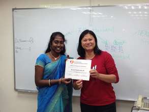 Joy with her "mentor" Hsiu-Hsiu