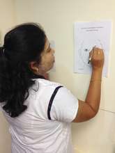 Practicing how to draw eyebrows