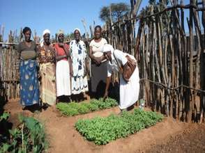 Garden group with Mrs. Muzenda