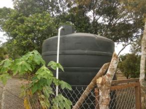 Marlon Zelaya's 2,600 gallon water storage tank
