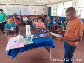 Serapio sharing the importance of purify the water