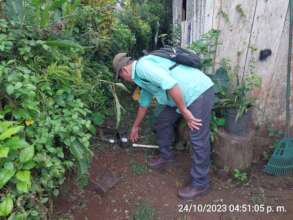 First reading of the water meter house by house