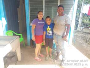 Karla with her family (husband and child)