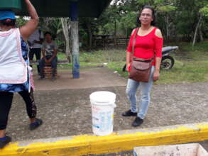 Carmen purchasing the chlorine tablets