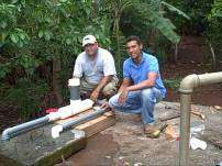 Walter and Orlando installing the Chlorinator