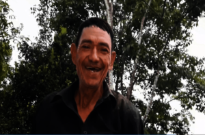 Silvio, grinning, after seeing the clean water