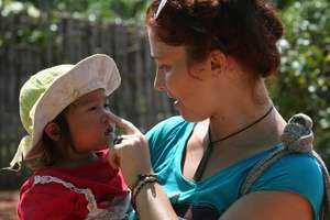 TBF's Executive Director with a Shan camp resident