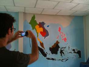 Project Manager Tom Rosen & map of SouthEast Asia