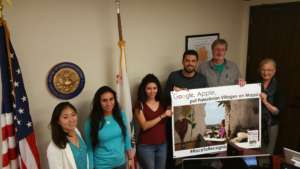 The runners visit Rep. Honda's office