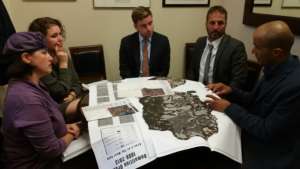 Showing Rep. Eshoo's staff the maps