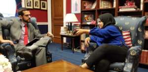 Majd Mashharawi, Gaza entrepreneur at Rep Speier's