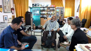 Meeting in Mayor Haj Sami's office