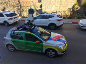 Look! The Google StreetView Car in Ramallah!