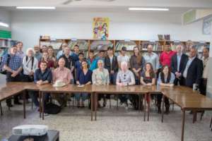 The group after talking w boys at the AIDA school