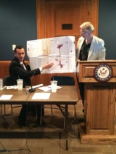 Donna and Dr. El-Atrash speak at a Senate briefing