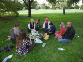 Picnic near the Capitol Bldg, w S. Hebron families