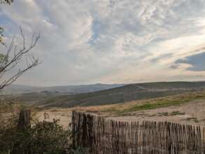 Above Khan al Ahmar, settlers offer them help
