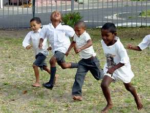 CHSA Students Racing During Recess