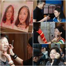 Women learnt make-up skills from artists