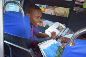 Reading on the bus!