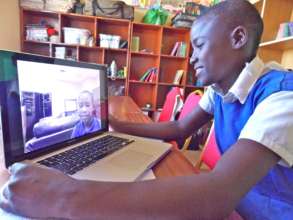 Student from Kambiti enjoy their video letter