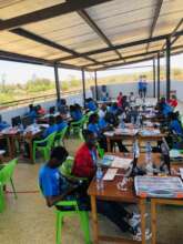 Our rooftop learning center was a hub of tech!