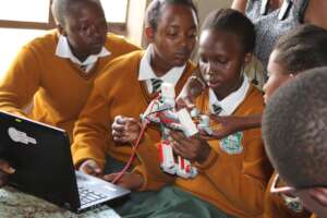Mbaikini Girls learn advance robotics
