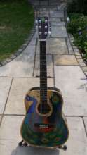 Peacock Guitar (front) by Kevin McSherry