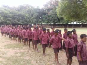 Going to Class room after Morning Prayer session