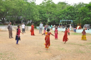 Children playing in Playground