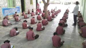 Children attending their examinations