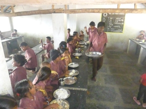 Children are taking lunch.