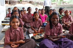 Children are studying in the class room