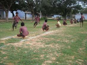 Boys playing kho-kho game