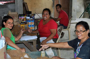 Making slippers from recycled materials