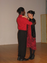 A student performed the tango with Ms. McKeon