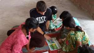 Studying with volunteer