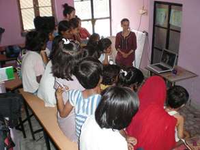 Arnica, volunteer with girls in the Boarding Home