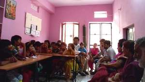 Girls in the boarding home with Govind