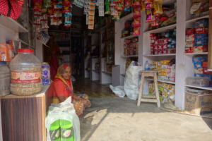 Herpayar Khatri with her shop