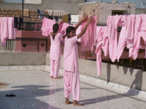 hanging out the washing!