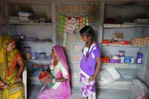 Samda Devi with her new shop